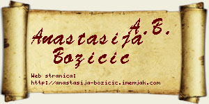 Anastasija Božičić vizit kartica